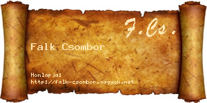 Falk Csombor névjegykártya